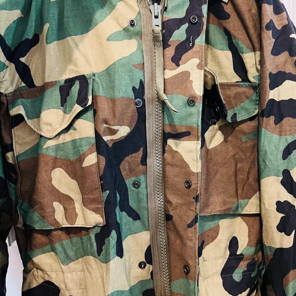 Vintage Golden MFG. Co Inc. Military Cold Weather Field Coat Woodland Camouflage - Picture 15 of 16
